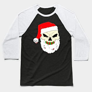 Santa Skull Baseball T-Shirt